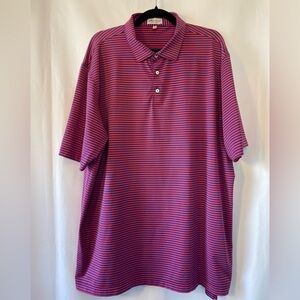 Peter Millar Mens Summer Comfort Short Sleeve Jersey Polo Golf Shirt UPF 50+ XXL